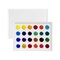 MEEDEN 24-Well Ceramic Watercolor Paint Palette with Cover, Porcelain Mixing Artist Palette 6 by 4-1/2 inch for Artist Watercolor Gouache Painting Coloring